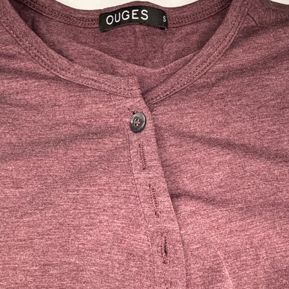 Ouges Henley Long Sleeve Layering Top - Picture 2 of 4